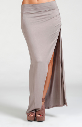 Maxi Skirt with Slit Slide 1