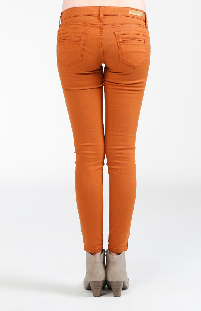 Ankle Zipper Jeans in Orange DAILYLOOK