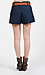 Pleated Shorts with Woven Belt Thumb 3