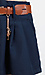 Pleated Shorts with Woven Belt Thumb 4
