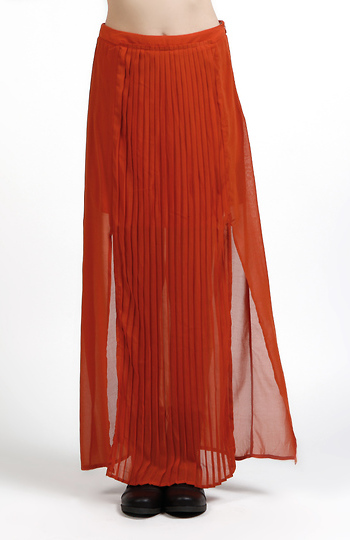 Accordion Pleat Maxi Skirt Slide 1
