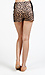 Leopard Print Side Panel Shorts Thumb 3