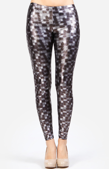 Textured Reptile Leggings Slide 1