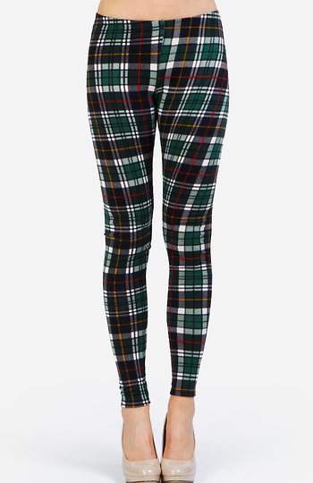 Scottish Plaid Leggings Slide 1