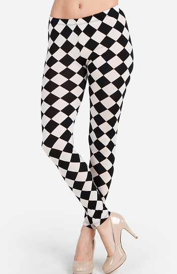 Diamond Checkered Leggings Slide 1
