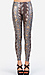 Metallic Cobra Print Leggings Thumb 1