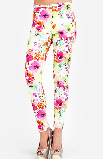 Garden Print Pants Slide 1