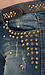 Ombre Studded Denim Shorts Thumb 4