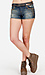 Ombre Studded Denim Shorts Thumb 1