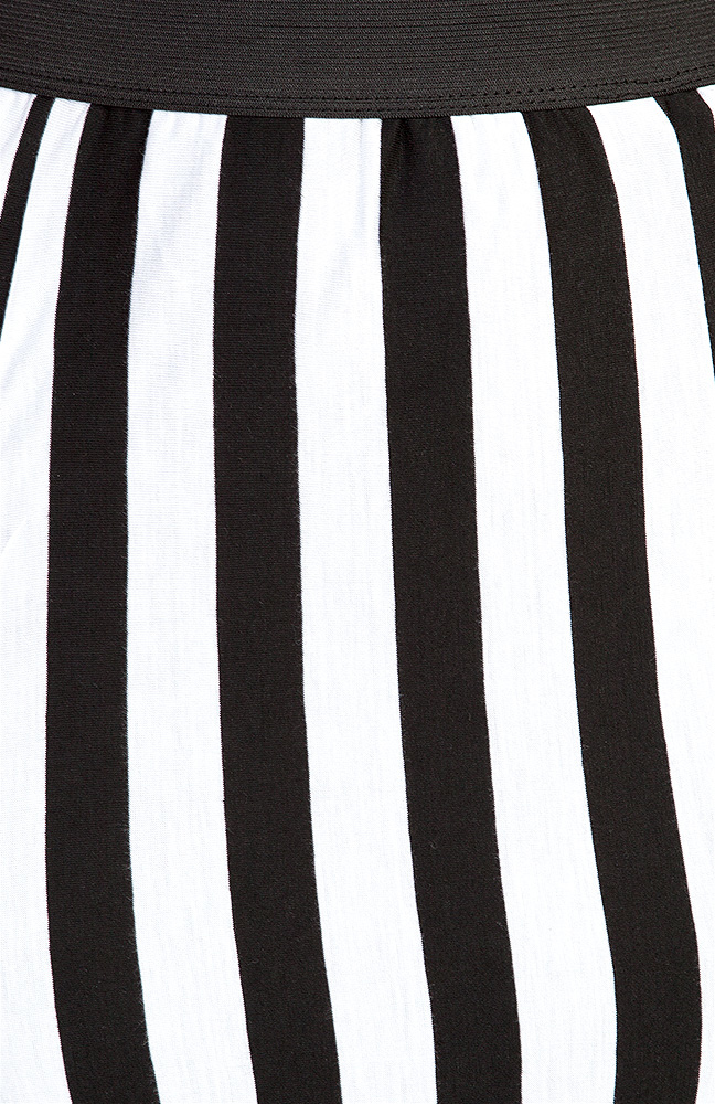 Striped Maxi Skirt in Black/White | DAILYLOOK