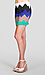 Multi-Colored Zig Zag Skirt Thumb 2