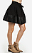 Leatherette Band Pleated Skirt Thumb 2