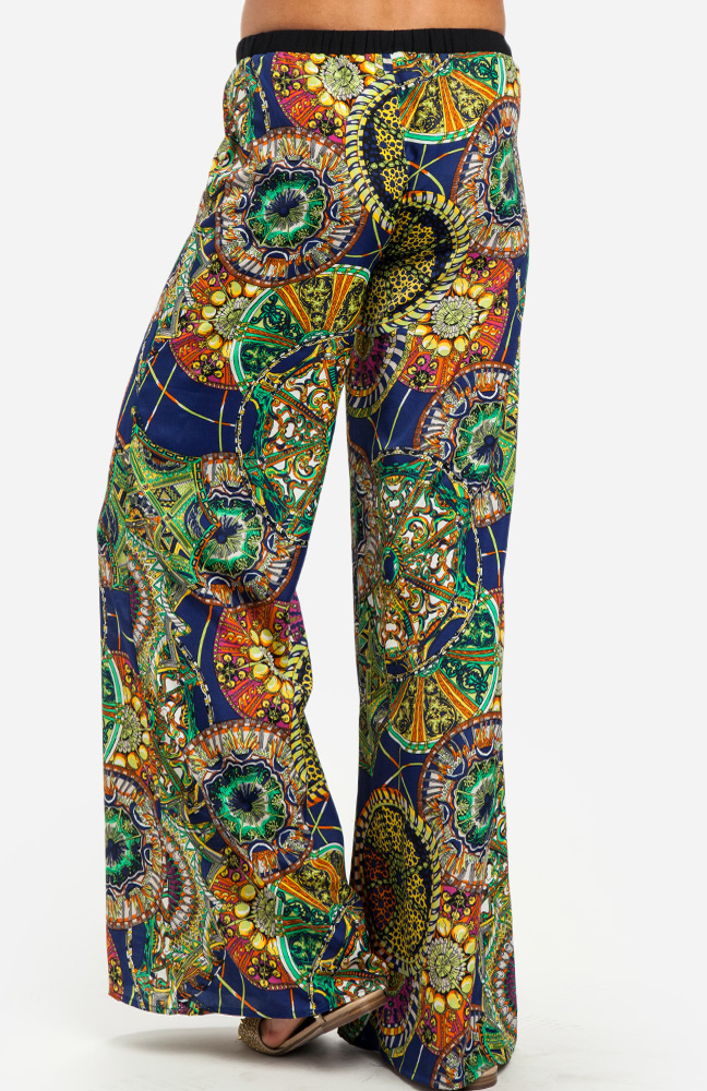 Kaleidoscope Wide Leg Pants in Floral Multi | DAILYLOOK