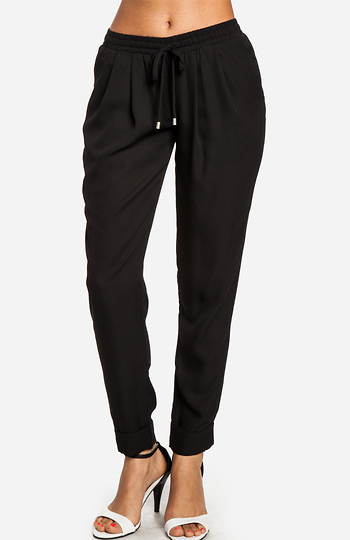 Tapered Drawstring Pants Slide 1