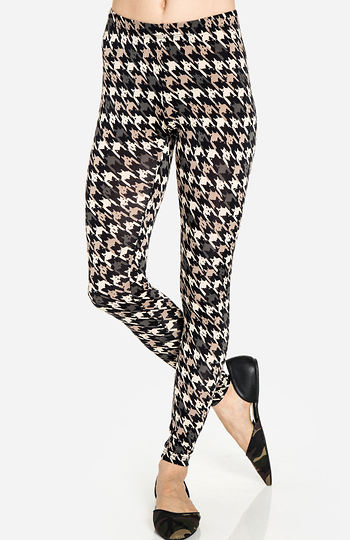 Modern Houndstooth Leggings Slide 1