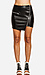 Zippered Vegan Leather Mini Skirt Thumb 1