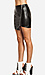 Zippered Vegan Leather Mini Skirt Thumb 3