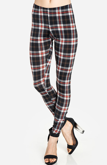 Tartan Plaid Leggings Slide 1