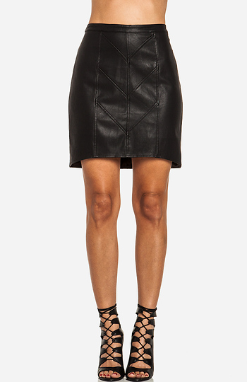 MINKPINK Take Me There Leatherette Skirt Slide 1