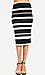 Mixed Stripe Midi Skirt Thumb 1