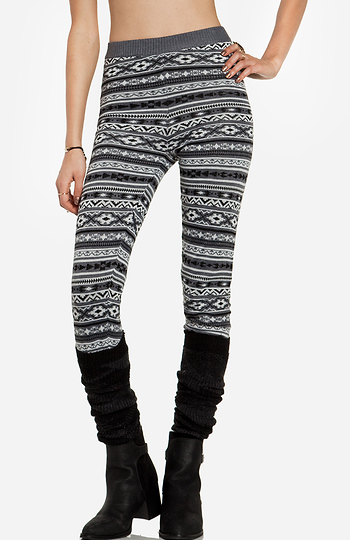 Fair Isle Sweater Leggings Slide 1