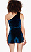 Lucca Couture One Shoulder Velvet Romper Thumb 2