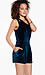 Lucca Couture One Shoulder Velvet Romper Thumb 3
