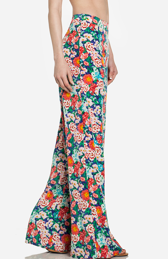Vibrant Floral Palazzo Pants in Floral Multi DAILYLOOK