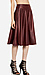 Leatherette Swing Midi Skirt Thumb 3