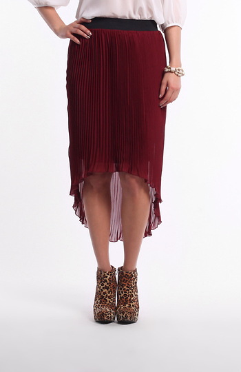 Oh My Love Dip Hem Skirt Slide 1