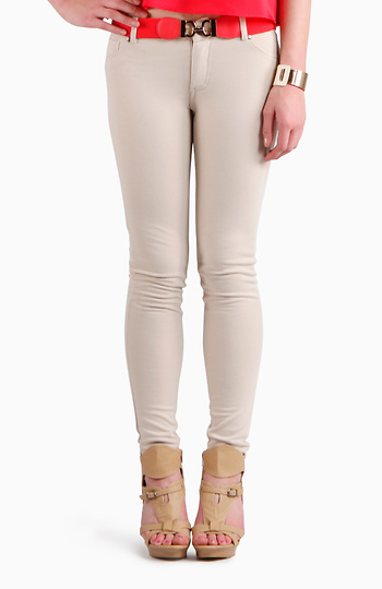 Khaki Jeggings Slide 1