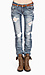 Distressed Straight Leg Jeans Thumb 1