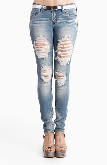 Shredded Skinny Jeans Slide 1