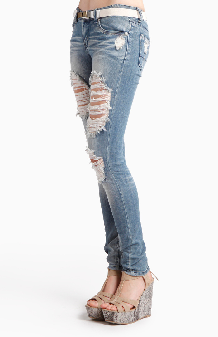 Shredded Skinny Jeans by Machine Jeans