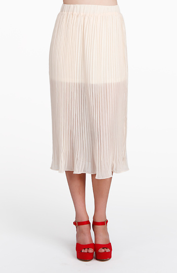 Pleated Midi Skirt Slide 1