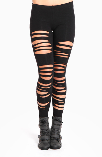 Shredded Biker Girl Leggings Slide 1