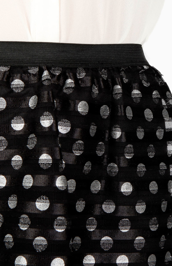 Polka Dot Tulle Skirt in Black | DAILYLOOK