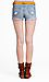 High Waisted Light Wash Ripped Denim Shorts Thumb 3