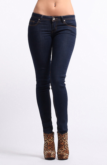 Mid-Rise Skinny Jeans Slide 1