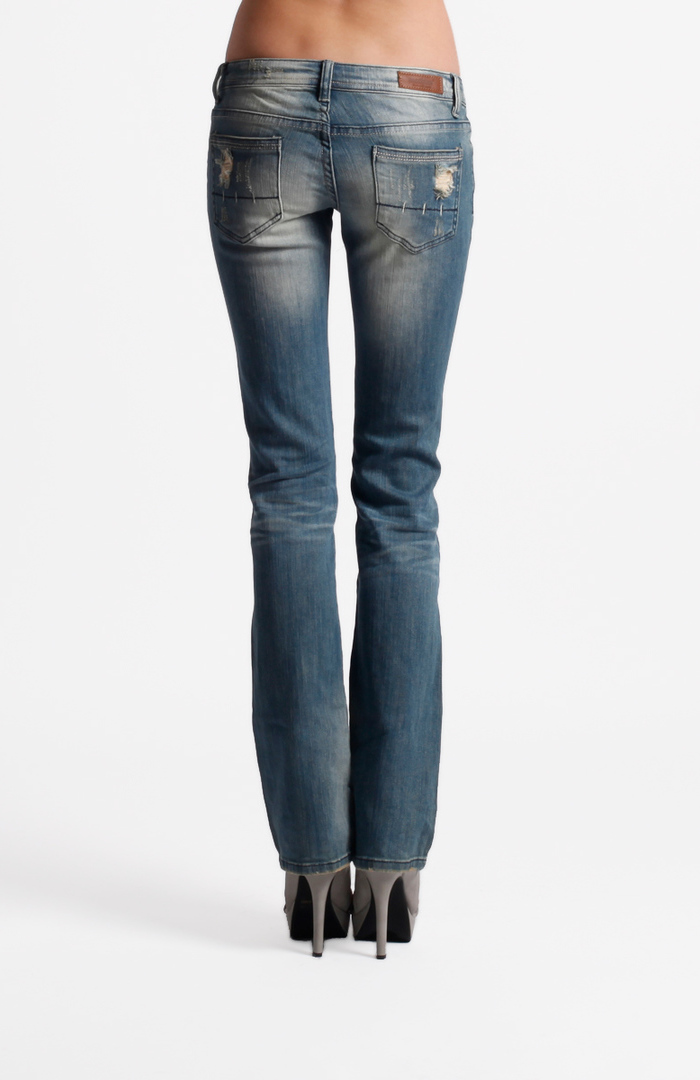 Destroyed Bootcut Jeans by Machine Jeans