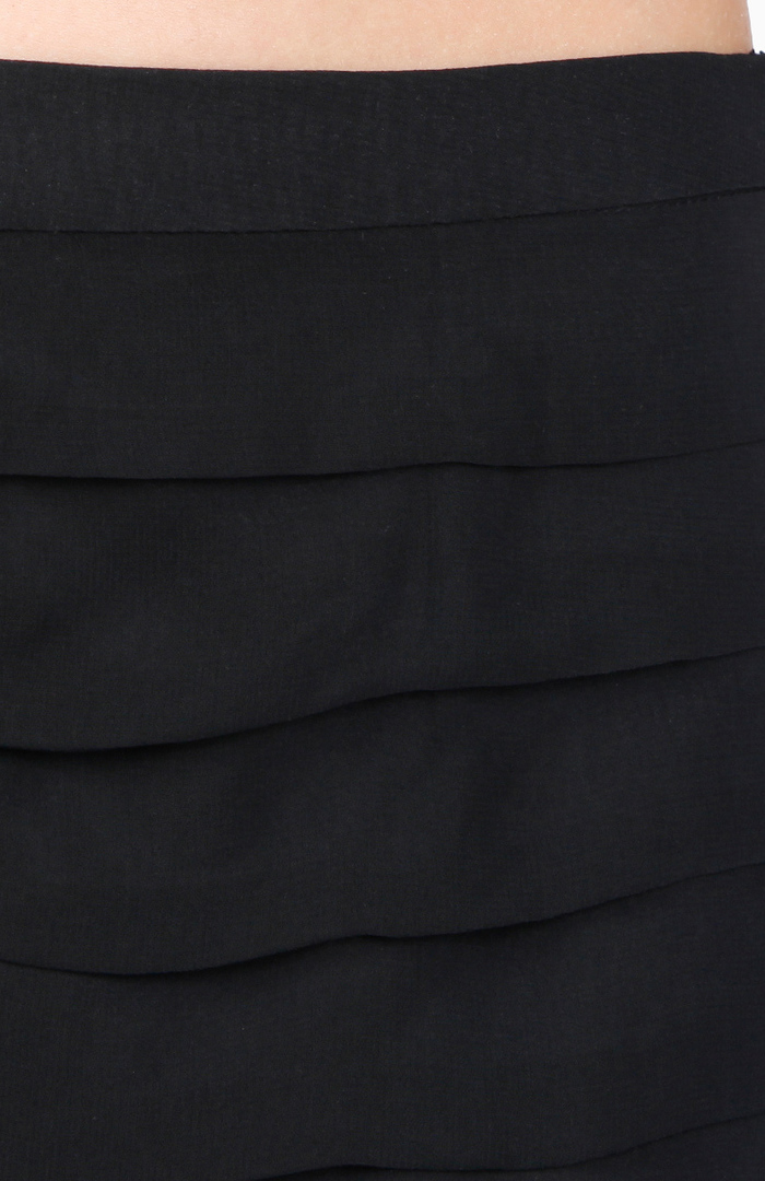 Black Sheer Layered Shorts in Black | DAILYLOOK