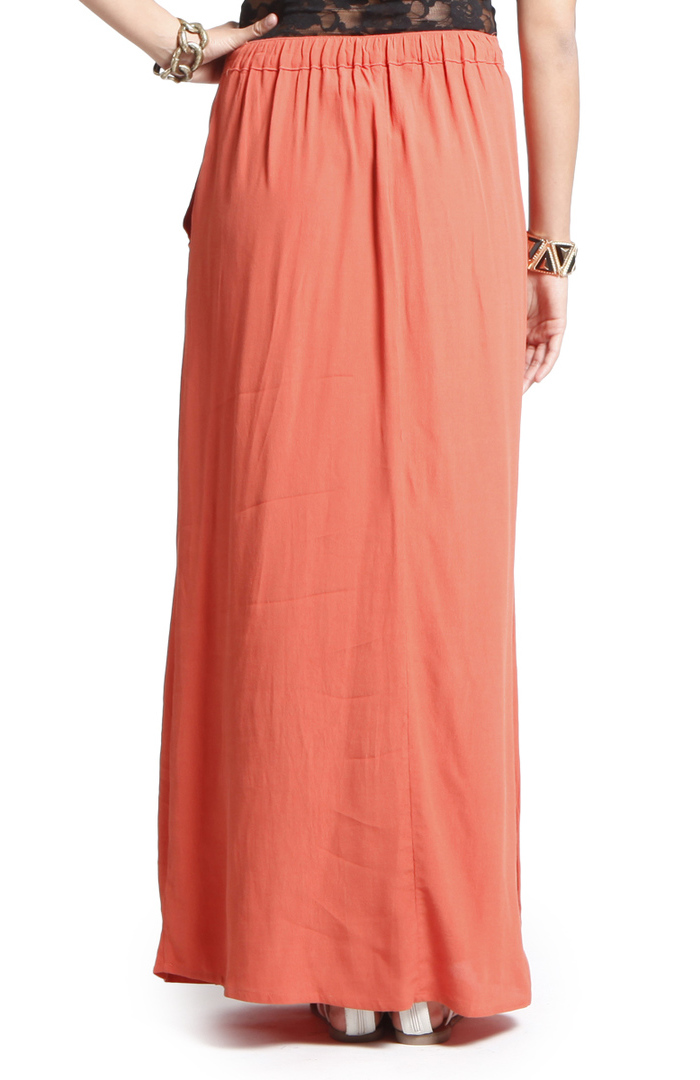 maxi skirt rust