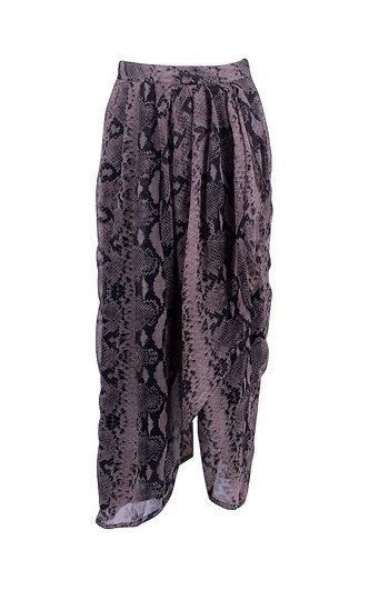 Python Print Chiffon Maxi Slice Skirt Slide 1