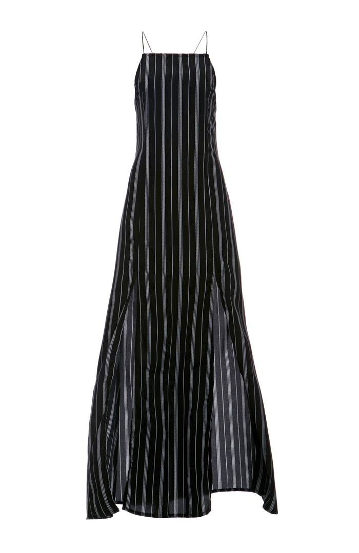 Glamorous Double Split Maxi Dress in Black/White | DAILYLOOK