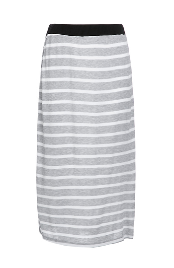 NYTT Banded Striped Ribbed Knit Skirt Slide 1