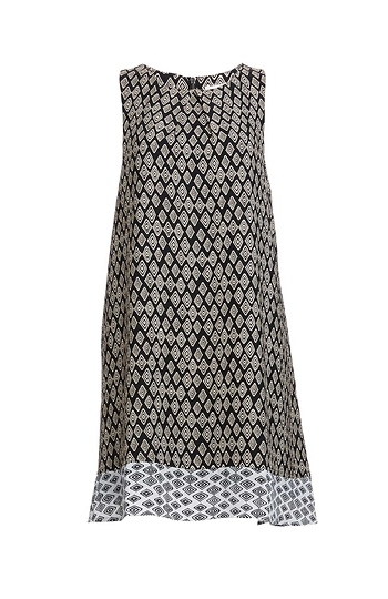 Mosaic Printed Shift Dress Slide 1
