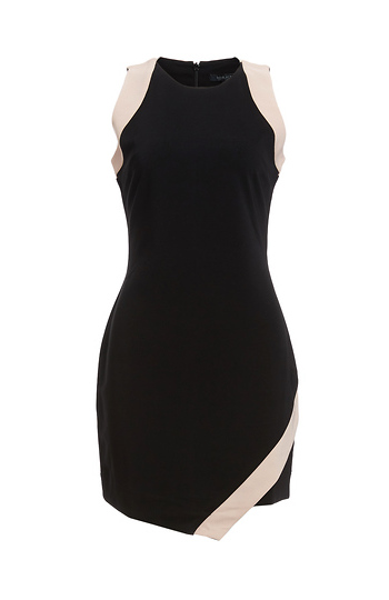 BOBI BLACK Crepe Bodycon Mini Dress Slide 1