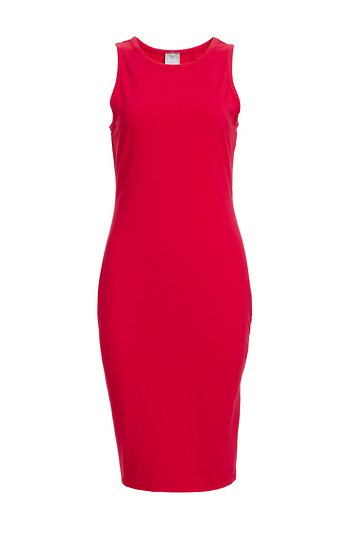 BOBI Fitted Shift Dress with Slit Slide 1