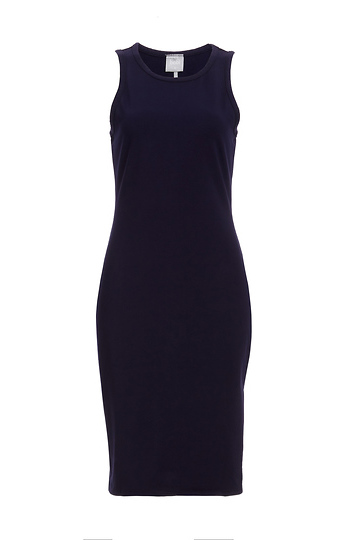 BOBI Fitted Shift Dress with Slit Slide 1