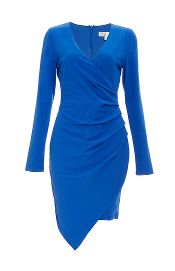 Adelyn Rae Ruched Cotton Knit Dress Slide 1